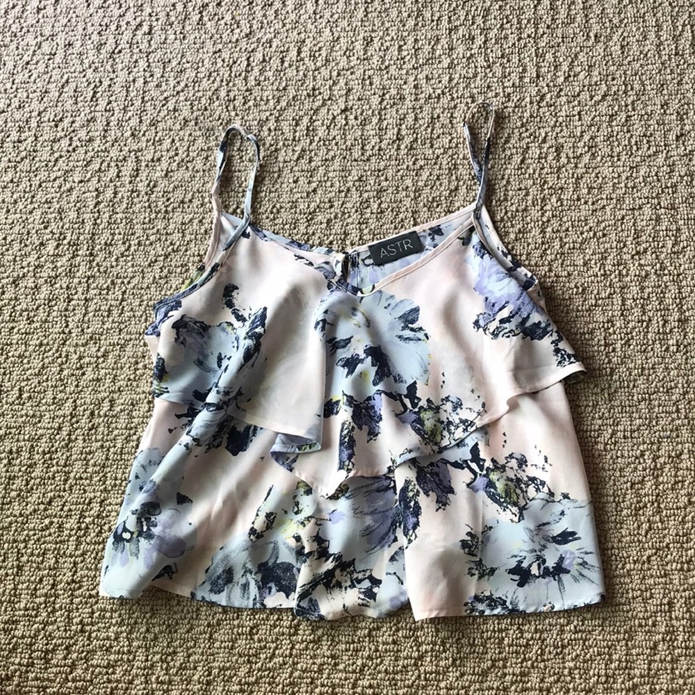 ASTR flowy pink tank top